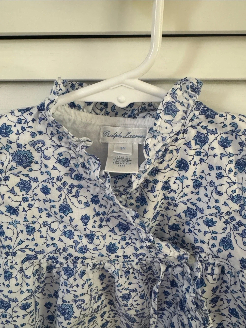 Ralph Lauren Baby Girls Floral Cotton Dress 9 month